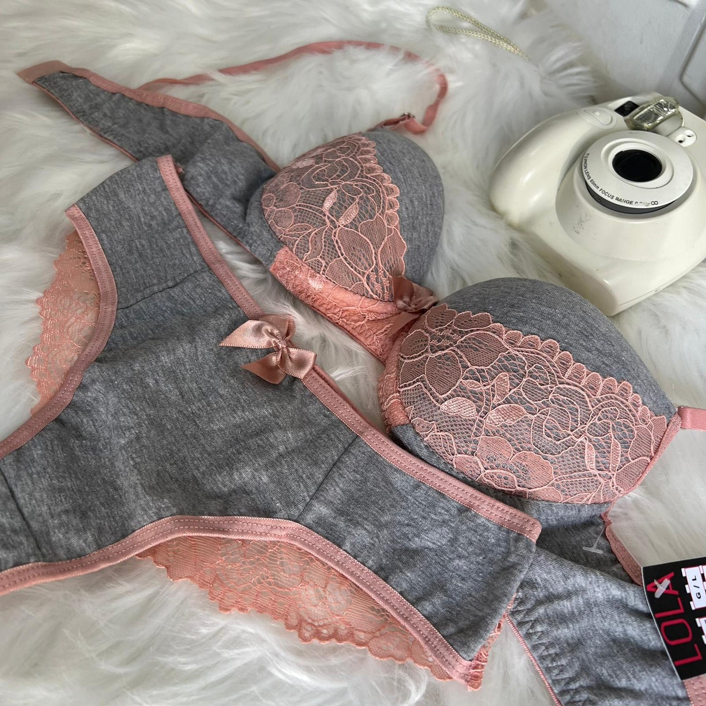 Set Joana - Grey and Pink