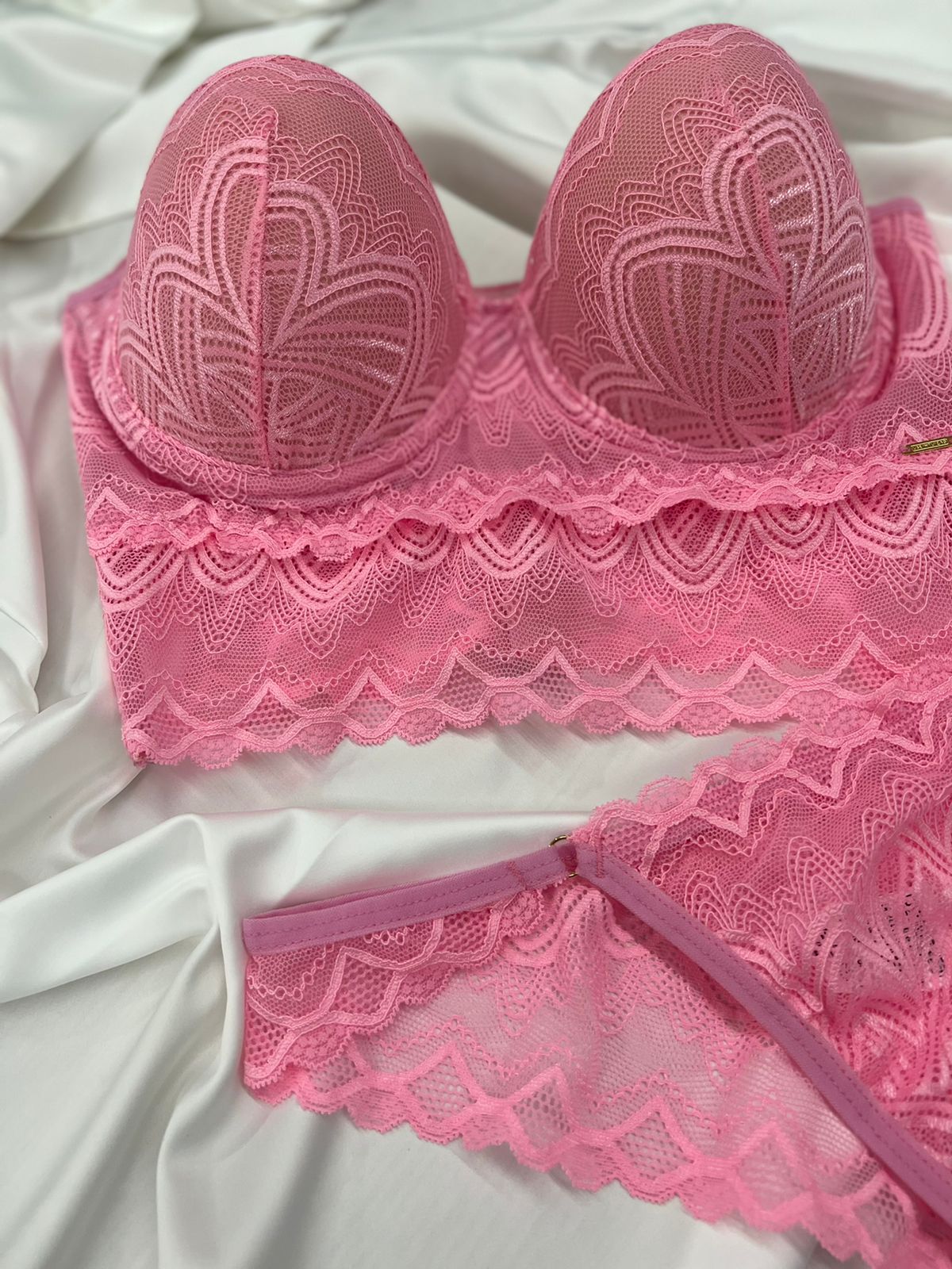 Set cropped pink tea